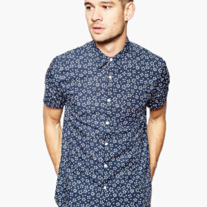 Shirt In Short Sleeve With Ditsy
